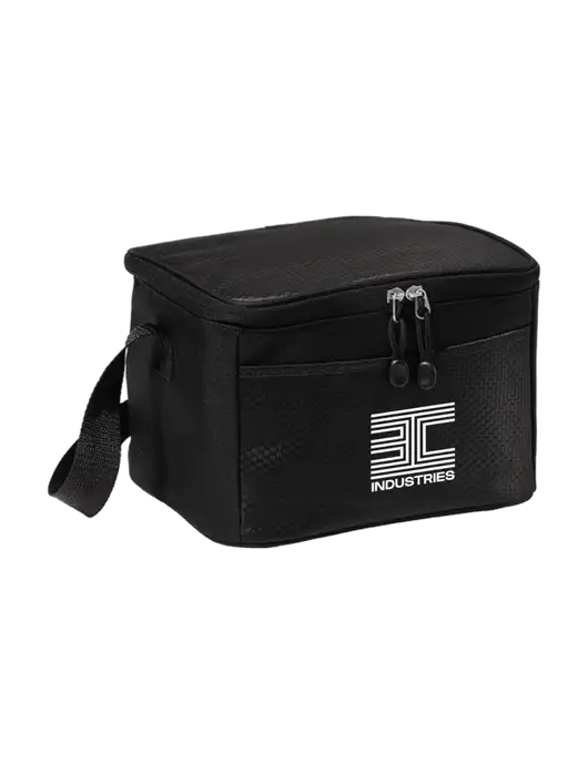 6 Can Black/Black Cube Cooler w/3C Logo