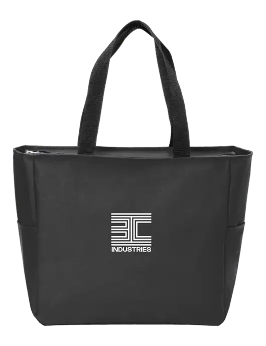 Everyday Black Zip Tote  w/3C Logo