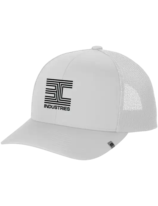 TravisMathew White Cruz Trucker Cap w/3C Logo