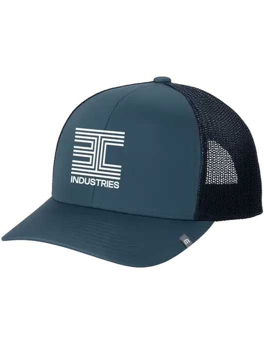 TravisMathew Dark Slate Blue Cruz Trucker Cap w/3C Logo