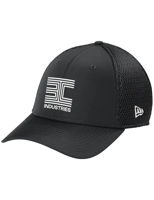 New Era 39THIRTY Performance Stretch Charcoal Grey Mesh Cap w/3C Logo