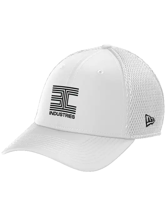 New Era 39THIRTY Performance Stretch White Mesh Cap w/3C Logo