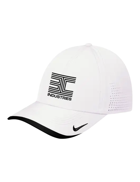 Nike White/Black Dri-FIT Perforated Performance Cap w/3C Logo