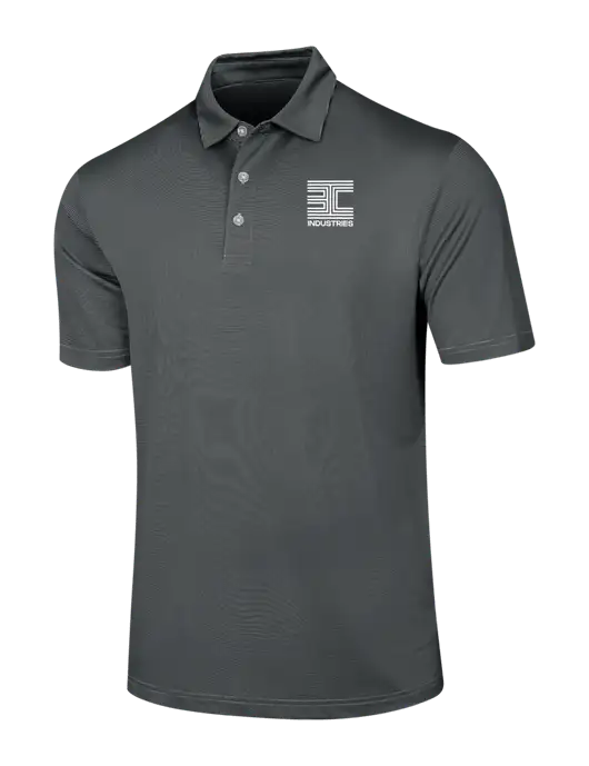 Callaway Black Fine Line Stripe Polo w/3C Logo