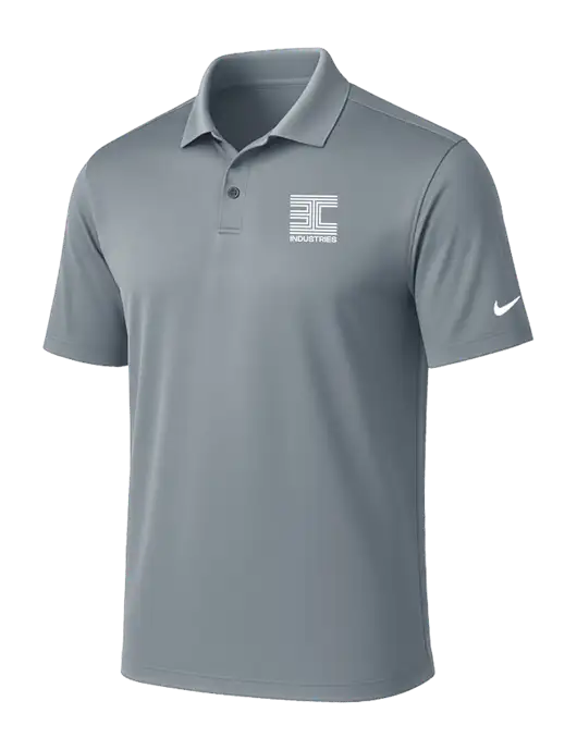 NIKE Medium Grey Victory Solid Polo w/3C Logo