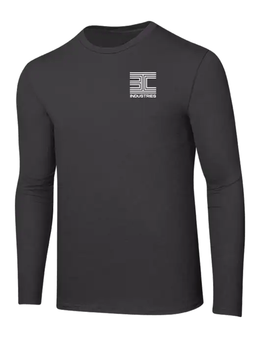 Ring Spun Charcoal 4.5 oz Long Sleeve T-Shirt w/3C Logo