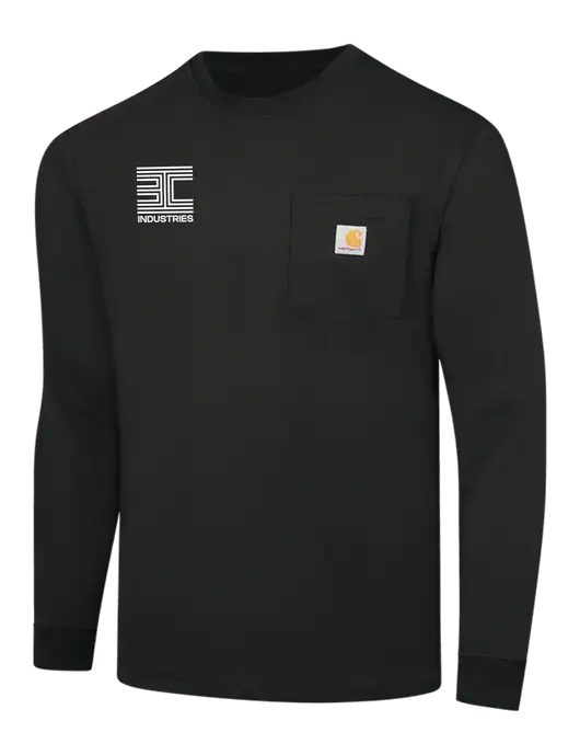 Carhartt Black Workwear Pocket Long Sleeve T-Shirt w/3C Logo