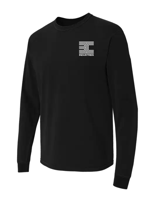 Comfort Colors Garment-Dyed Black Heavyweight Long Sleeve T-Shirt w/3C Logo