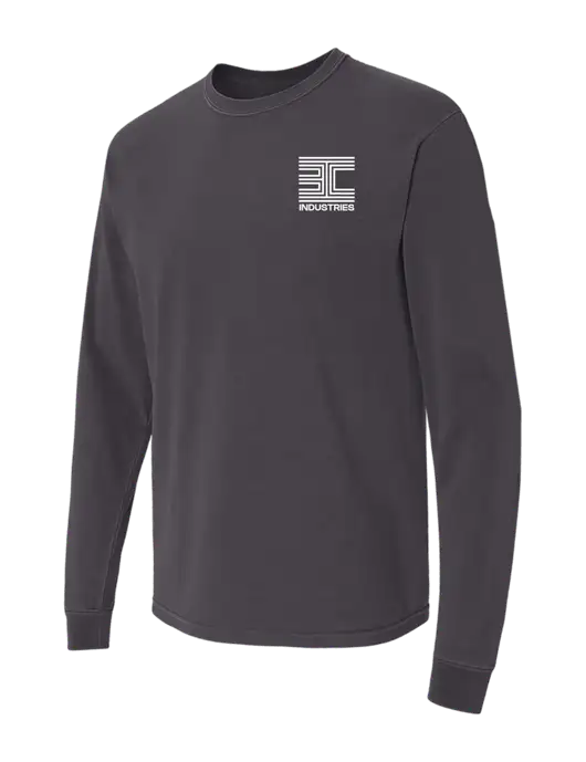 Comfort Colors Garment-Dyed Dark Grey Heavyweight Long Sleeve T-Shirt w/3C Logo
