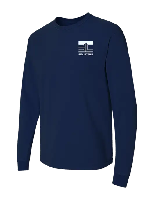 Comfort Colors Garment-Dyed Dark Navy Heavyweight Long Sleeve T-Shirt w/3C Logo