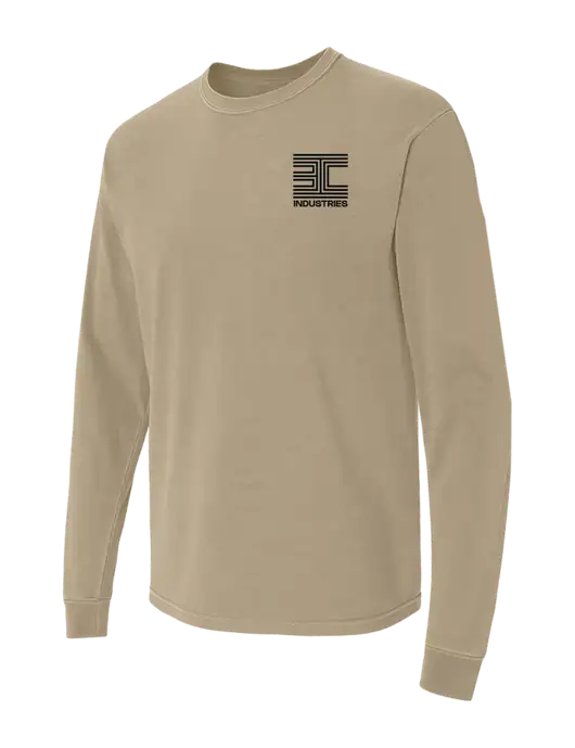 Comfort Colors Garment-Dyed Tan Heavyweight Long Sleeve T-Shirt w/3C Logo