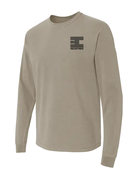 Comfort Colors Garment-Dyed Light Taupe Heavyweight Long Sleeve T-Shirt w/3C Logo
