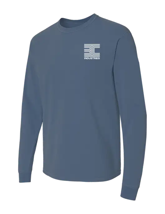 Comfort Colors Garment-Dyed Blue Slate Heavyweight Long Sleeve T-Shirt w/3C Logo