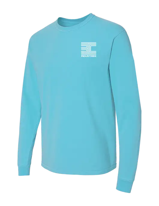 Comfort Colors Garment-Dyed Light Sapphire Heavyweight Long Sleeve T-Shirt w/3C Logo